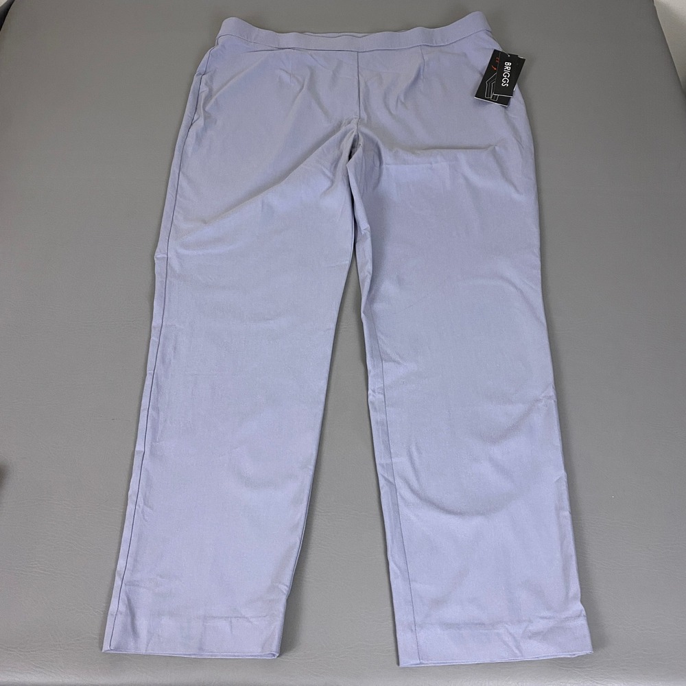 Briggs Pants Pull on Women's 18W Lavender Purple Comfort Waistband Slimming NEW